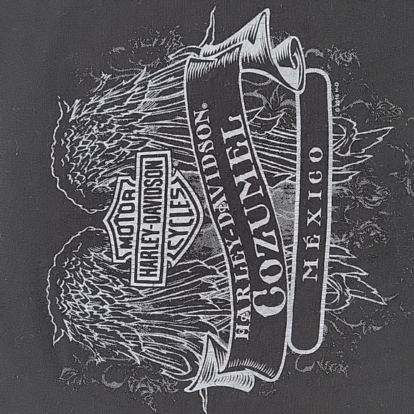 Harley Davidson Ladies Cozumel Mexico Top With Rhinestones, Size Large - Picture 4 of 8